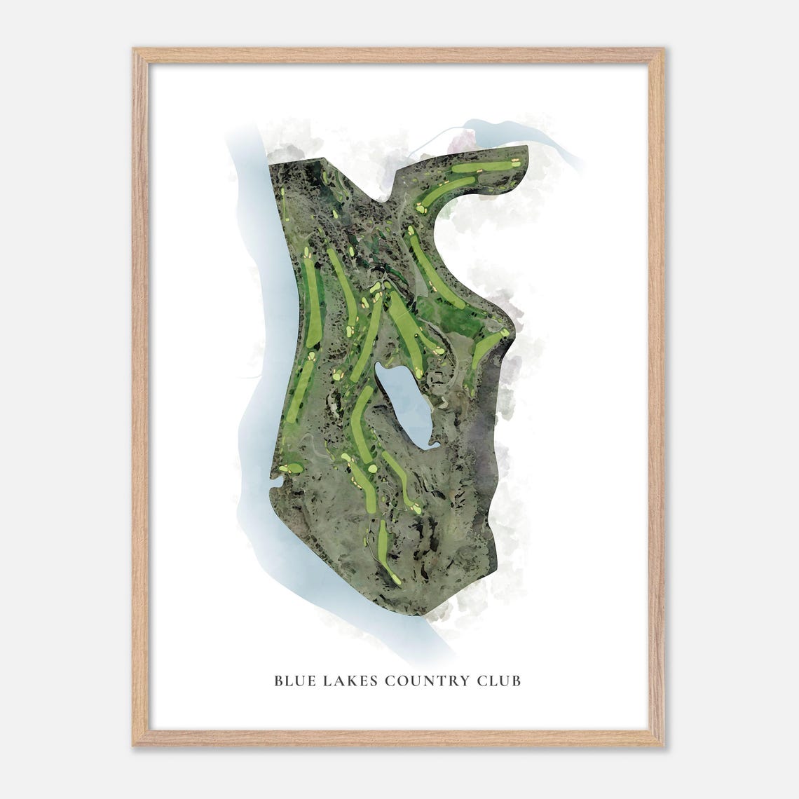 Blue Lakes Country Club Idaho Classic Watercolor Golf Map Poster - Image 6