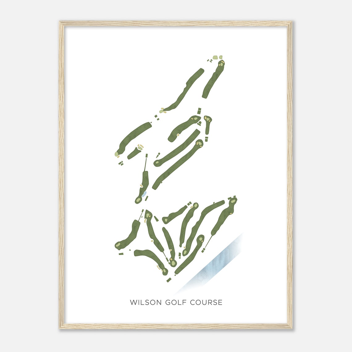 Wilson Golf Course Minimalist Golf Holes Map Art Print for Golfers - Image 2