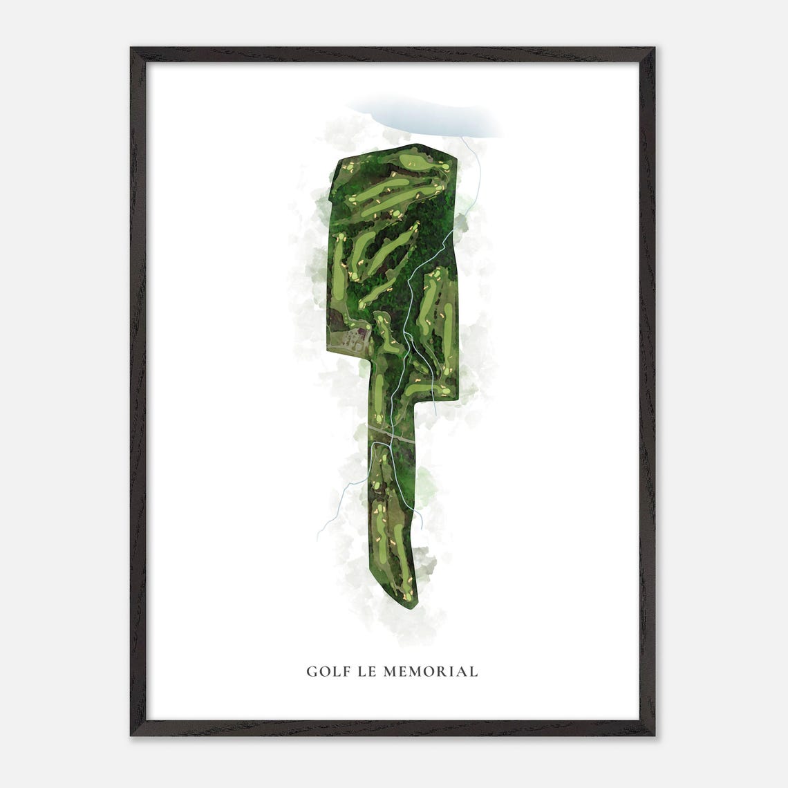 Golf Le Memorial Canada Classic Watercolor Course Map Poster - Image 2