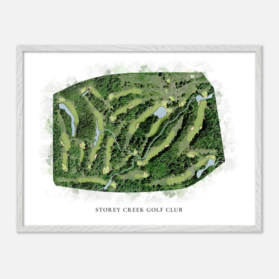 Storey Creek Golf Club Canada Classic Watercolor Golf Map Poster - Image 3