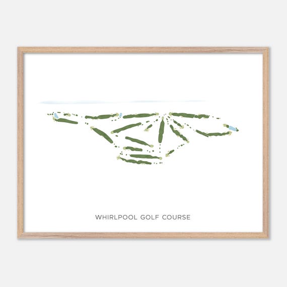 Whirlpool Golf Course In Canada Modern Watercolor Map Golfer Gift Golf Wall Art Golf Poster Print Course Layout