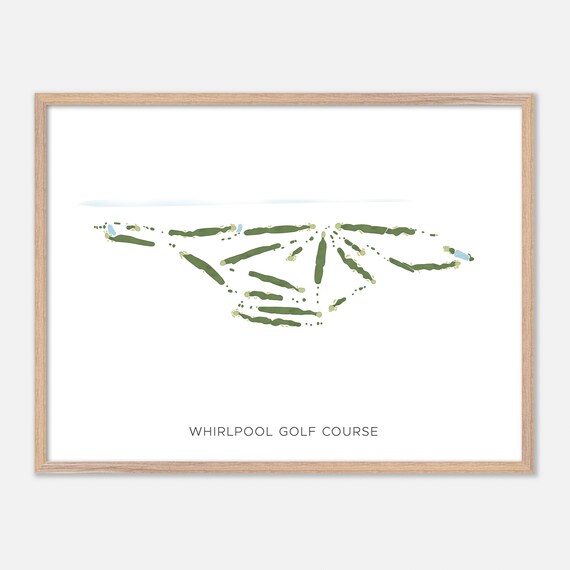 Whirlpool Golf Course Modern Minimalist Watercolor Layout Poster