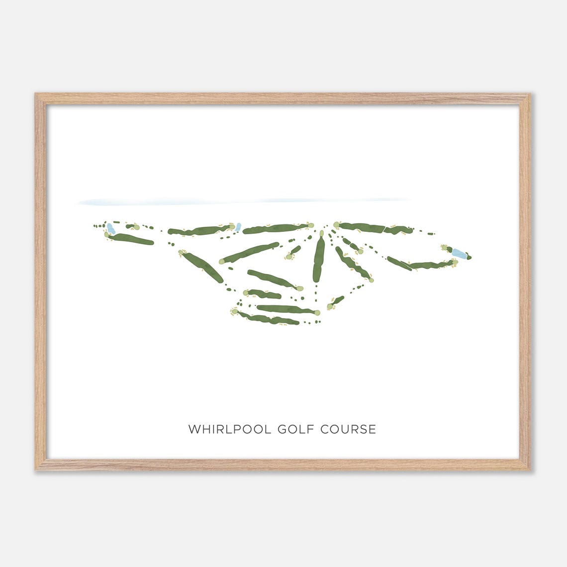 Whirlpool Golf Course Modern Minimalist Watercolor Layout Poster