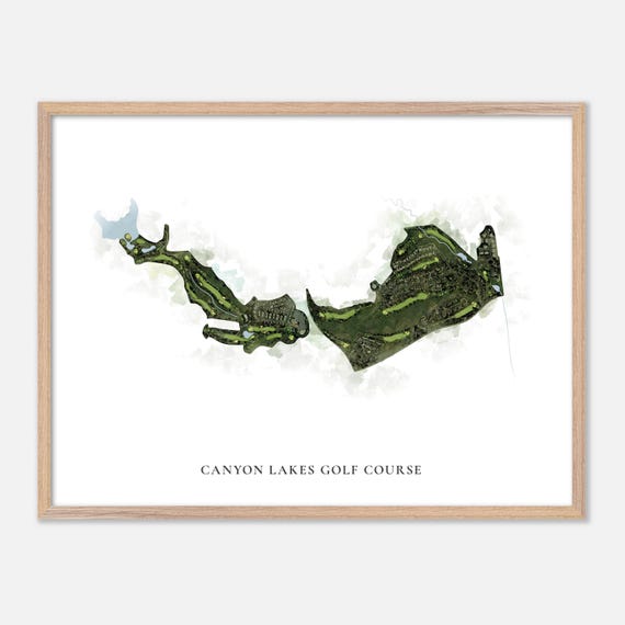 Canyon Lakes Golf Course In San Ramon California Classic Watercolor Map Golfer Gift Golf Wall Art Golf Poster Print Course Layout