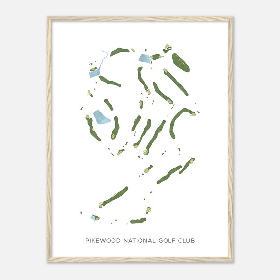 Pikewood National Golf Club West Virginia Modern Watercolor Poster