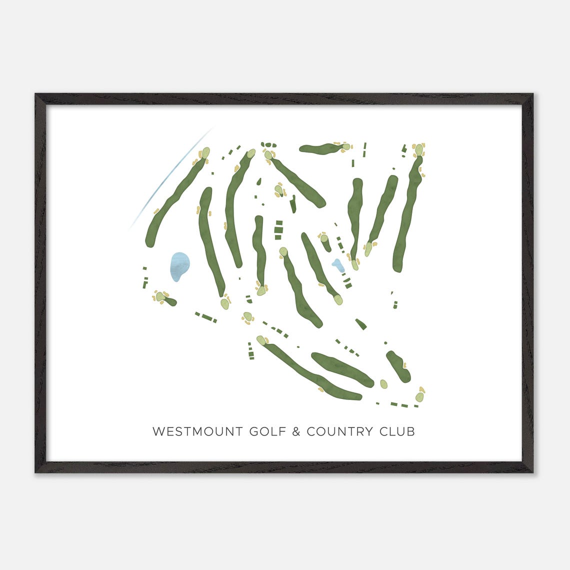 Westmount Golf Country Club Kitchener Modern Watercolor Poster - Image 4