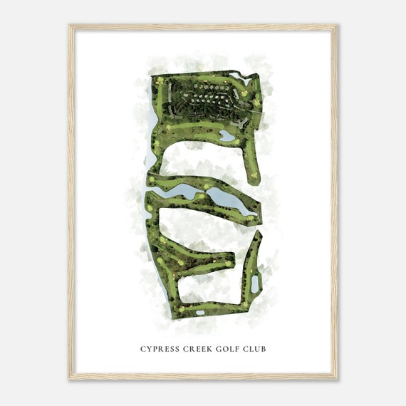 Cypress Creek Golf Club Florida Classic Watercolor Map Golfer Gift Golf Wall Art Golf Poster Print Course Layout