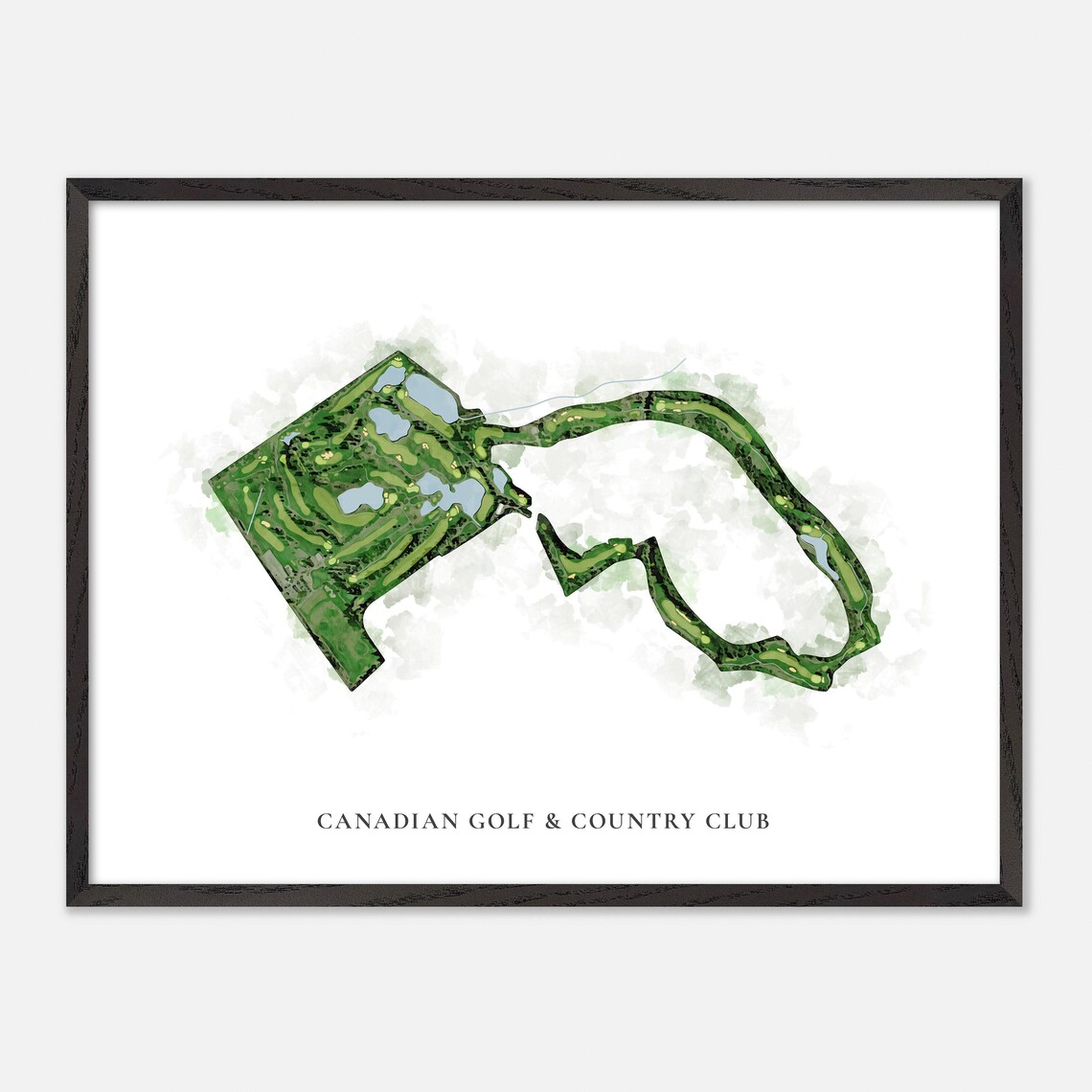 Canadian Golf & Country Club Canada Classic Watercolor Golf Map Poster - Image 4