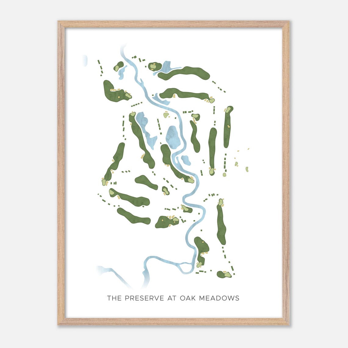 The Preserve at Oak Meadows Golf Course Minimalist Map Poster - Image 6
