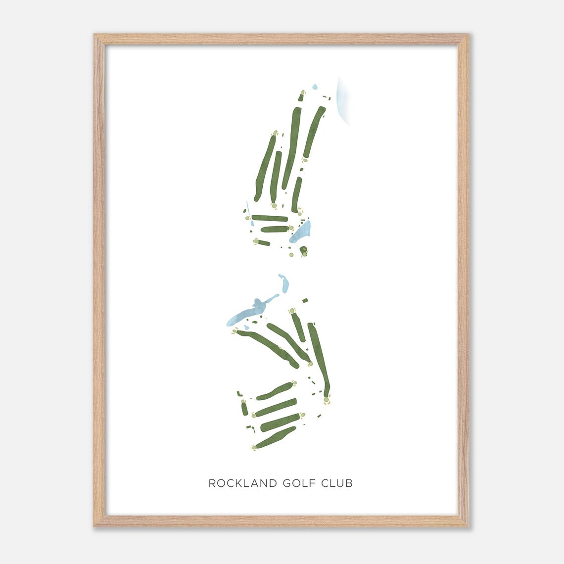 Rockland Golf Club Modern Fairway Golf Course Layout Map Poster - Image 2