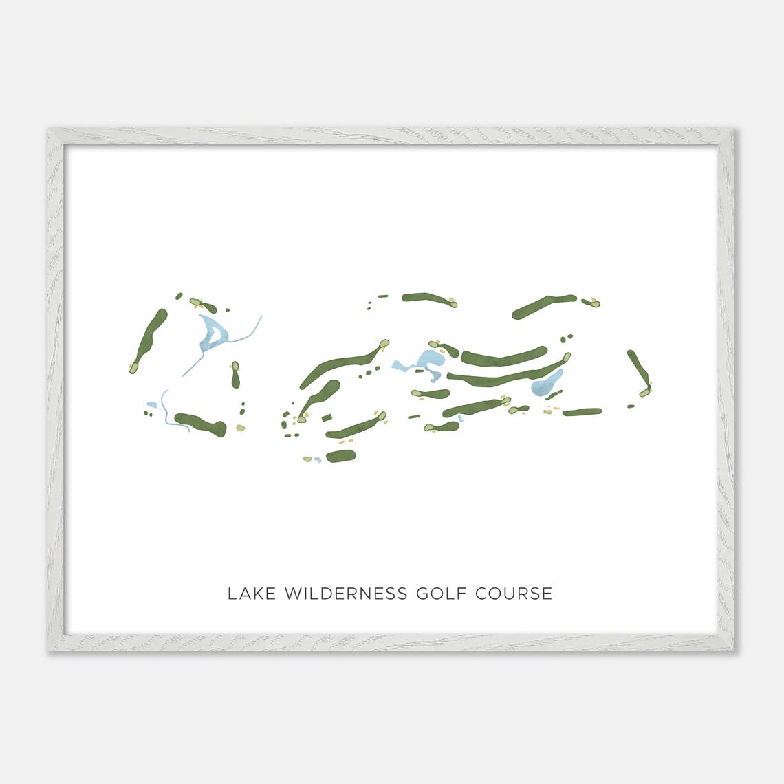 Lake Wilderness Golf Course Watercolor Fairway Map Lakeside Poster - Image 4