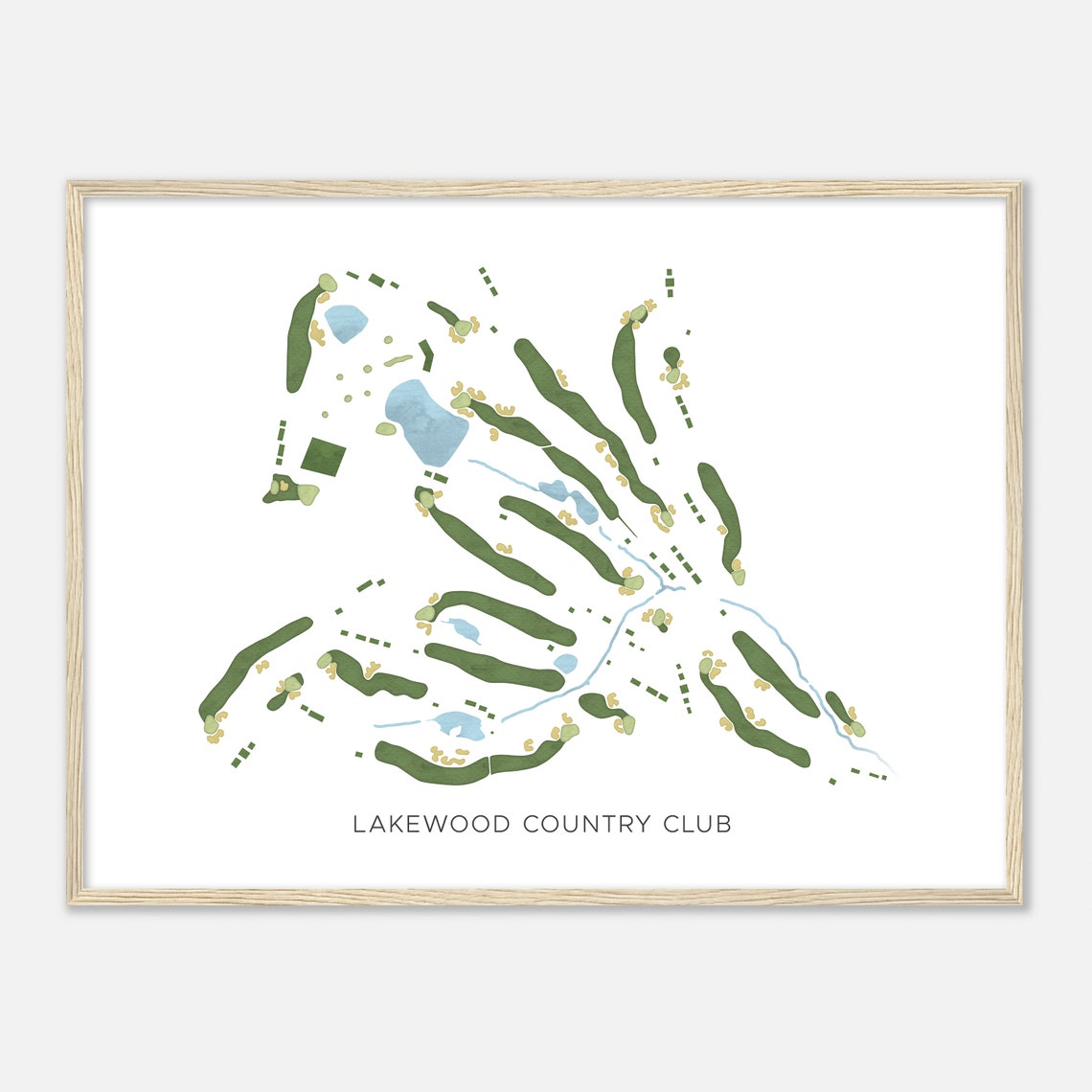 Avery Ranch Golf Club Minimalist Golf Course Layout Map Poster - Image 2