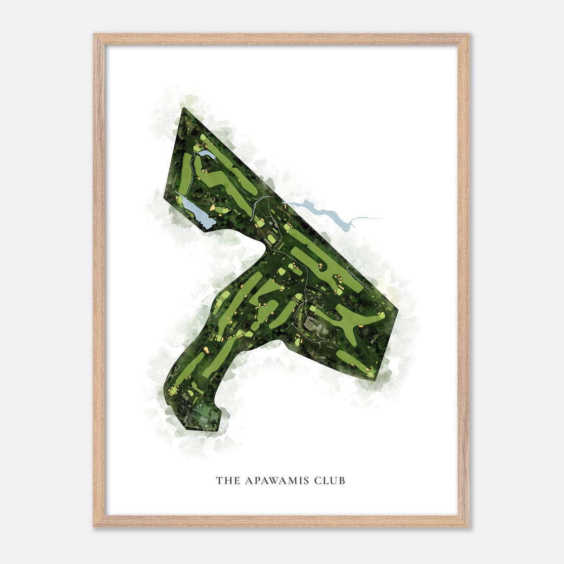 The Apawamis Club Rye New York Classic Watercolor Golf Map Poster - Image 2