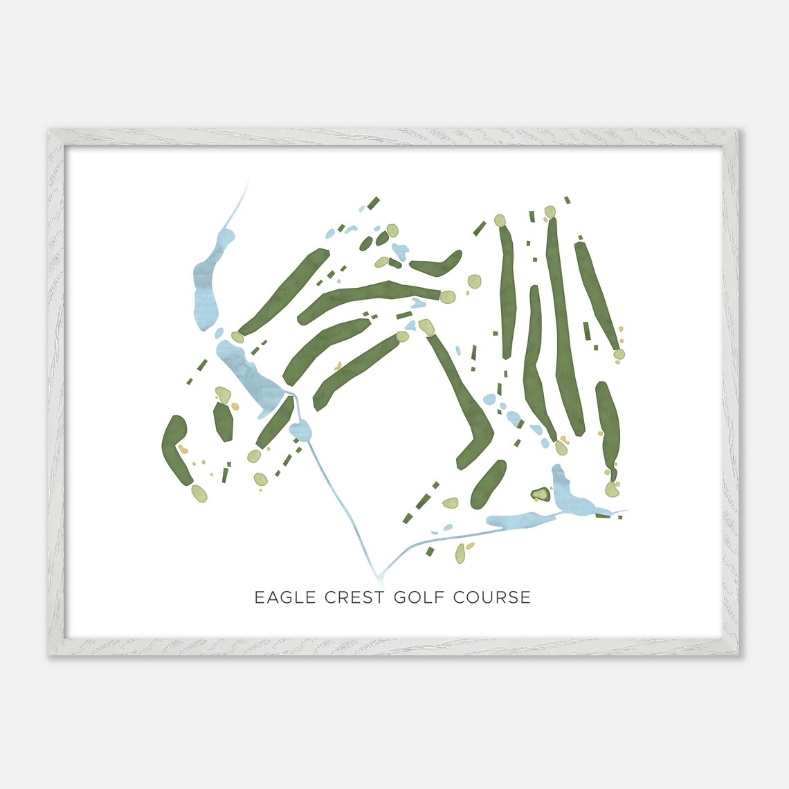 Eagle Crest Golf Course Centreville Canada Modern Watercolor Course Map Poster - Image 3