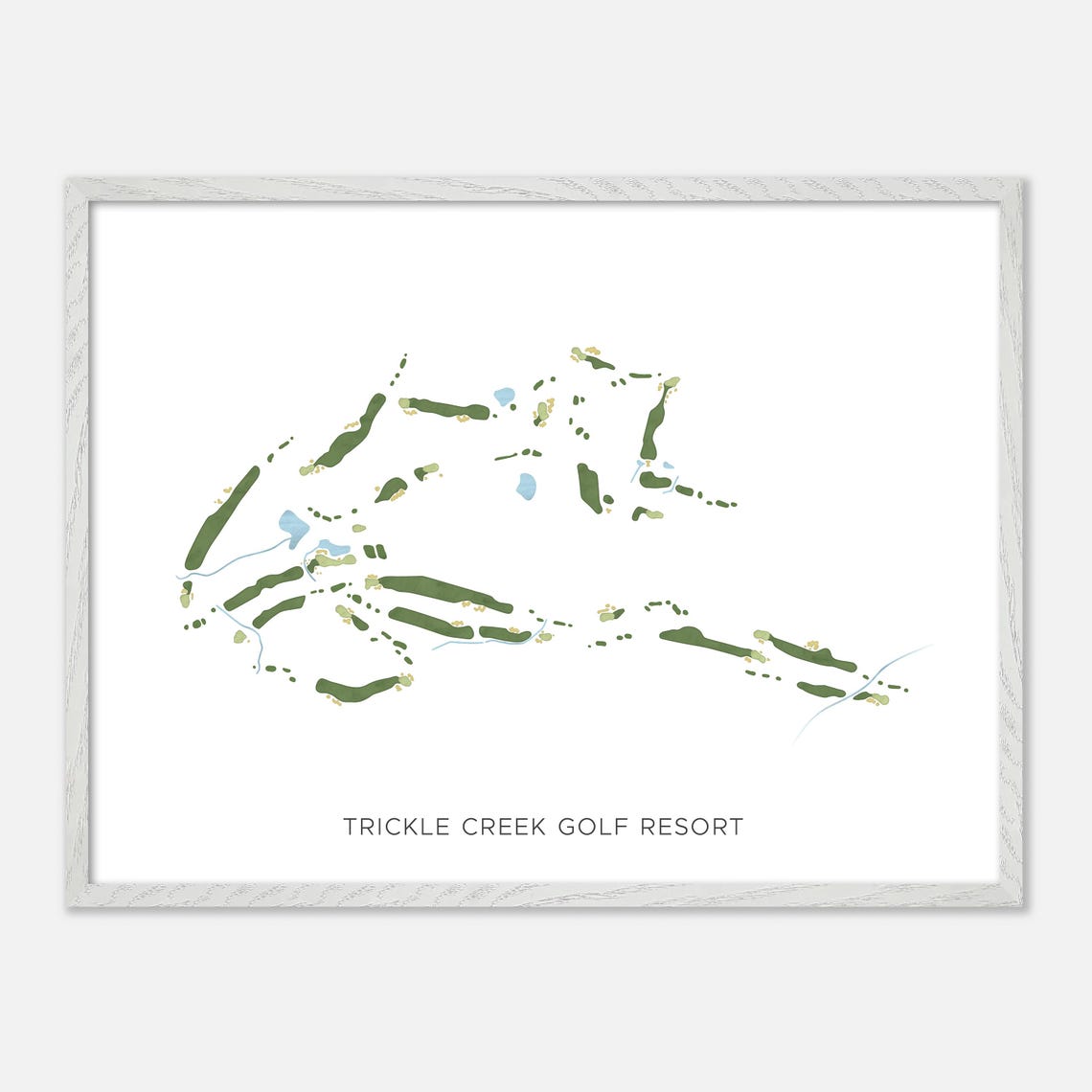 Trickle Creek Golf Resort Canada Modern Minimalist Map Art Poster - Image 3