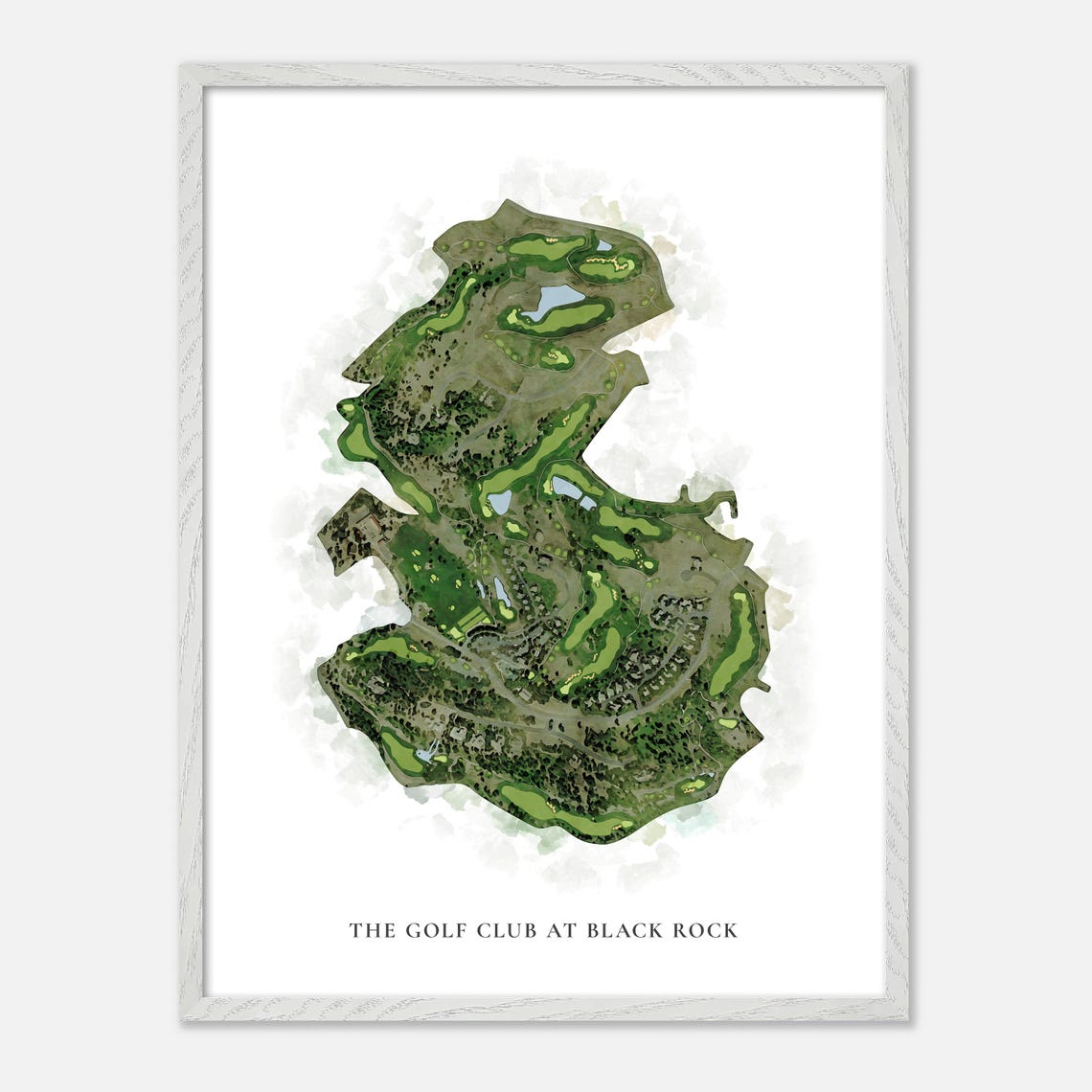 The Golf Club at Black Rock Idaho Classic Watercolor Map Poster - Image 2