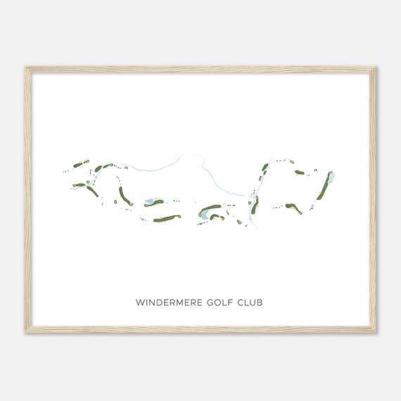 Windermere Golf Club Georgia Modern Watercolor Map Golfer Gift Golf Wall Art Golf Poster Print Course Layout