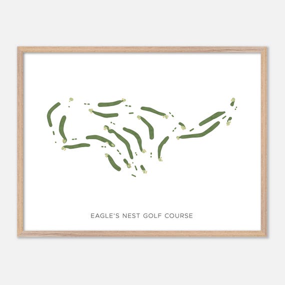 Eagles Nest Golf Course In Guntersville Alabama Modern Watercolor Map Golfer Gift Golf Wall Art Golf Poster Print Course Layout