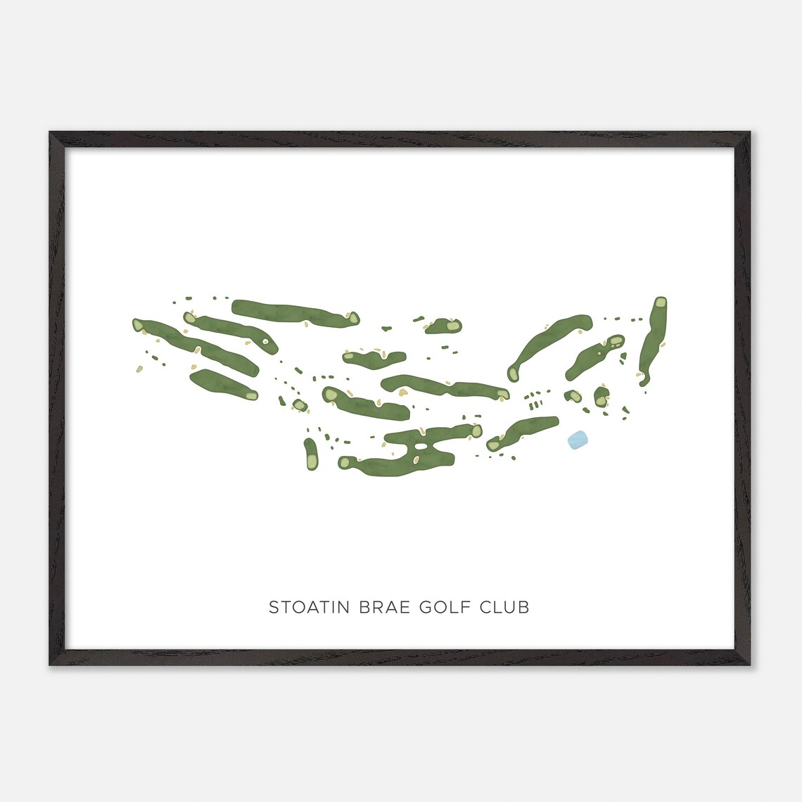 Stoatin Brae Golf Club Augusta Michigan Modern Watercolor Poster - Image 5