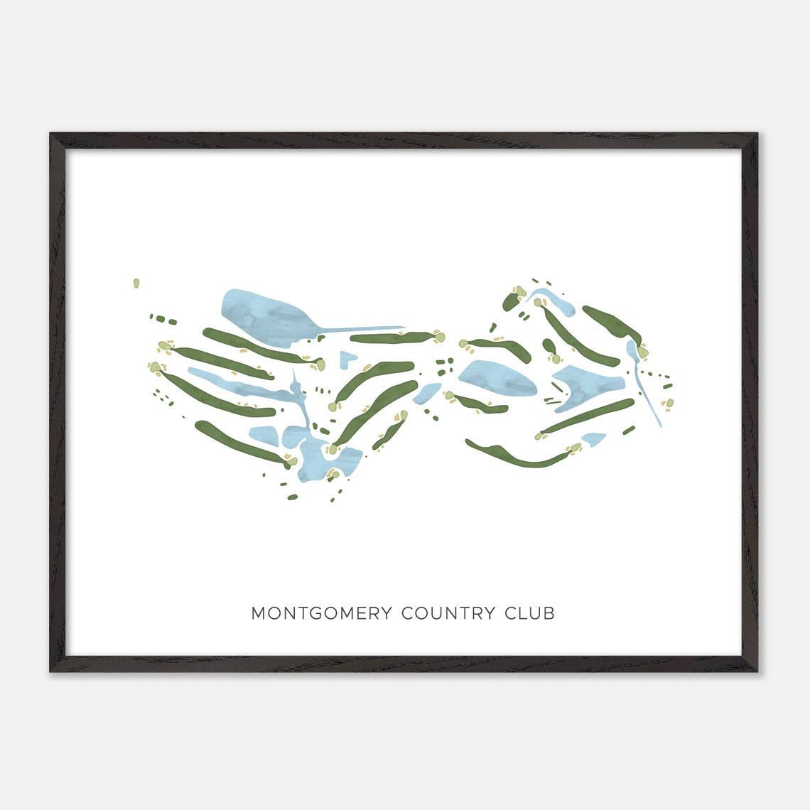 Montgomery Country Club Maryland Modern Minimalist Golf Map Poster - Image 5