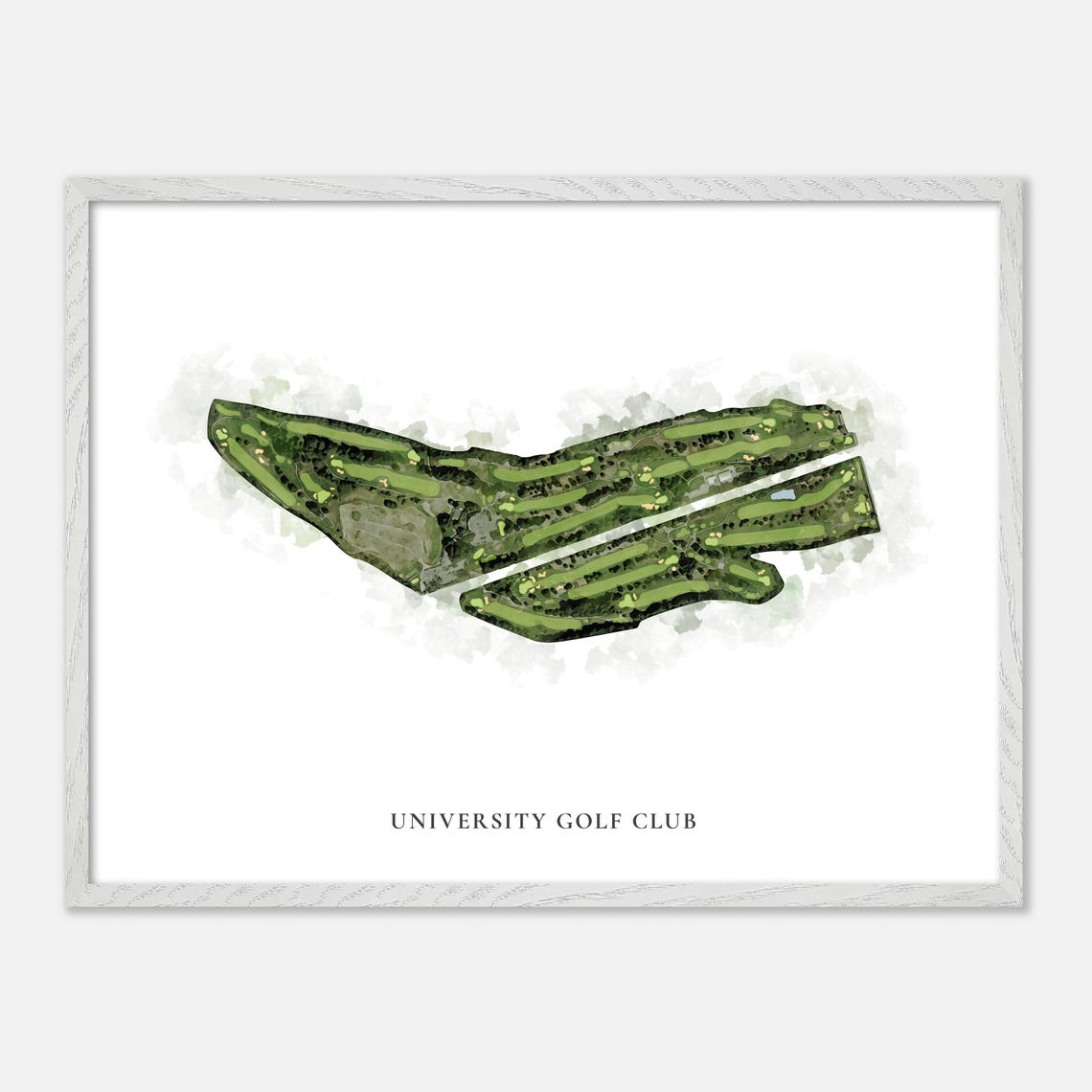University Golf Club Canada Classic Watercolor Course Map Poster - Image 3