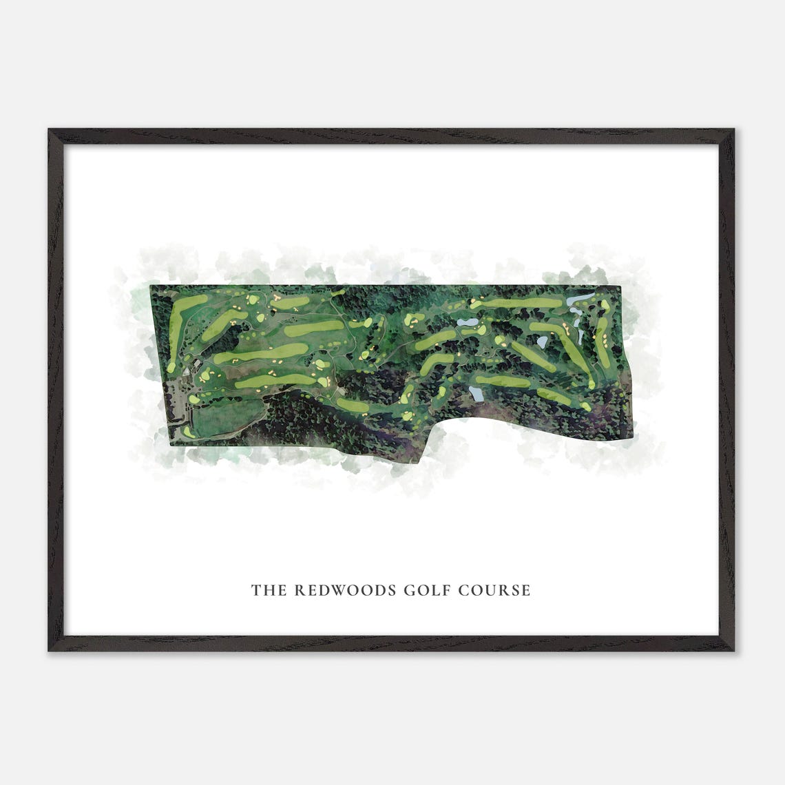 The Redwoods Golf Course Canada Classic Watercolor Map Poster - Image 4