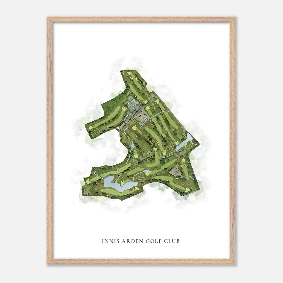 Innis Arden Golf Club Connecticut Classic Watercolor Aerial Poster - Image 2