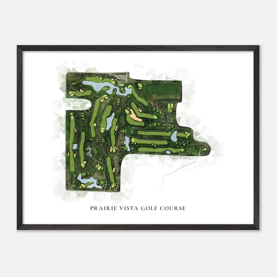 Prairie Vista Golf Course Bloomington Illinois Classic Watercolor Poster - Image 5