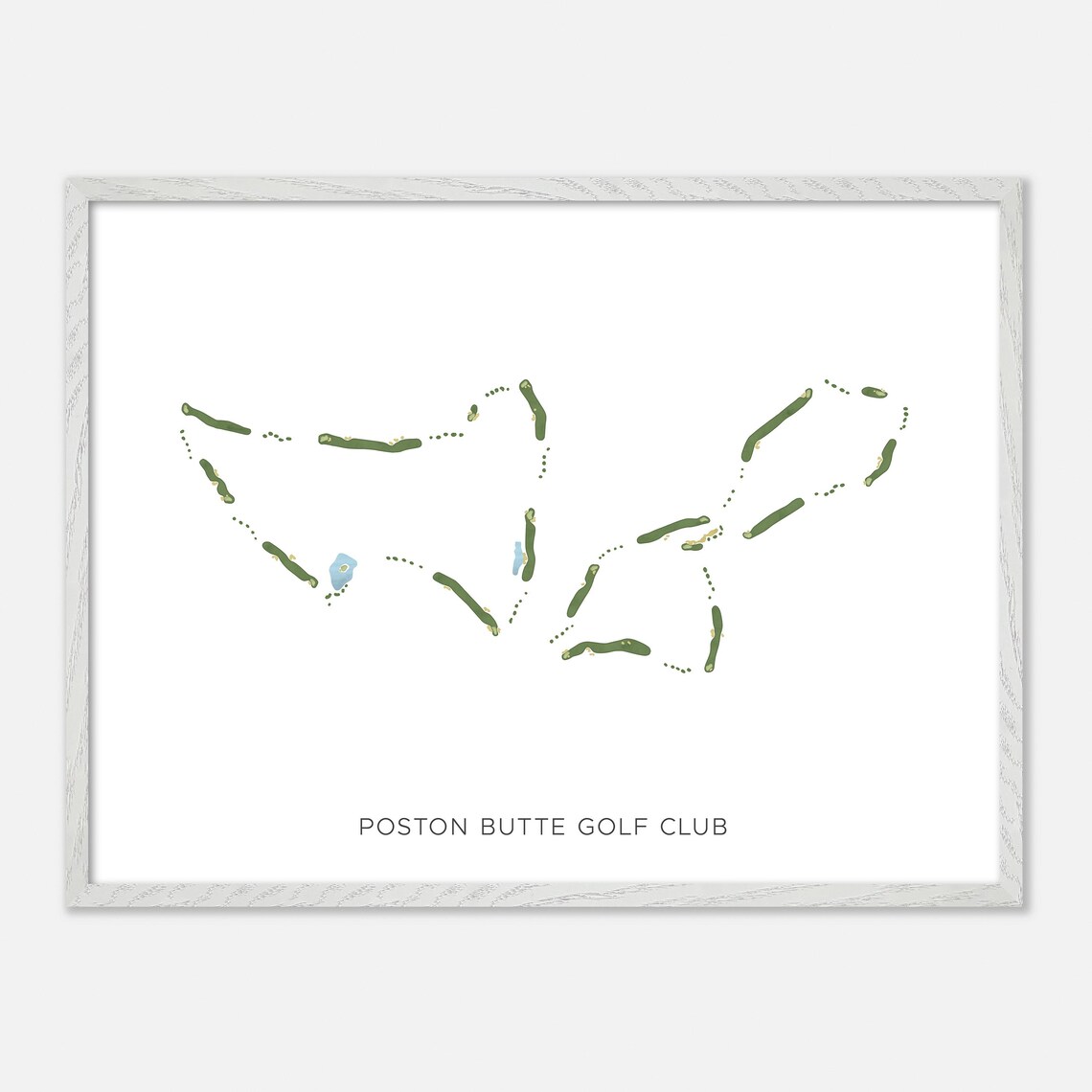 Poston Butte Golf Club Arizona Modern Minimalist Golf Map Poster - Image 4