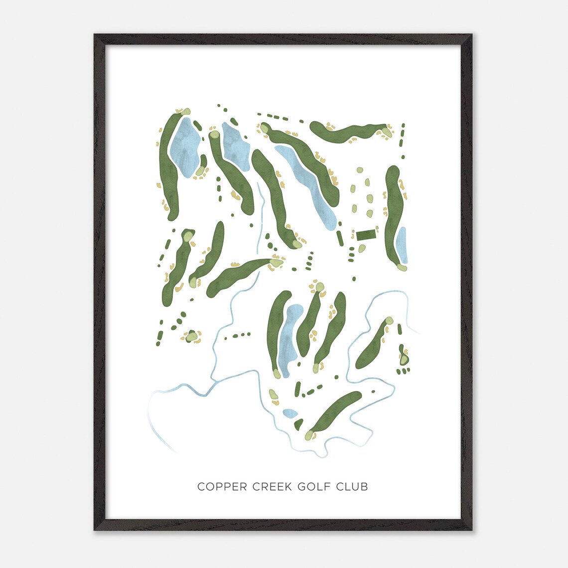 Copper Creek Golf Club Vaughan Canada Modern Watercolor Golf Map Poster - Image 2