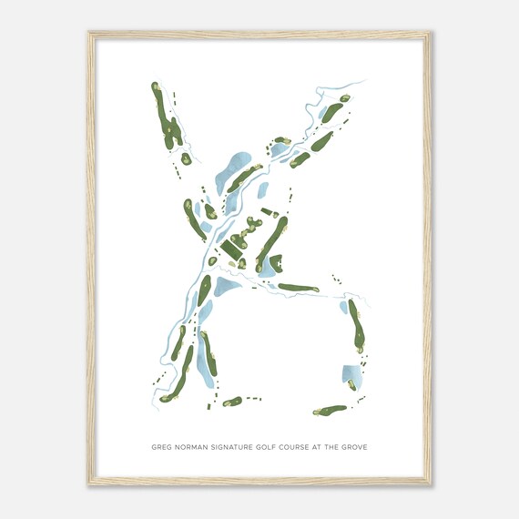 Greg Norman Signature Golf Course The Grove Tennessee Map Poster