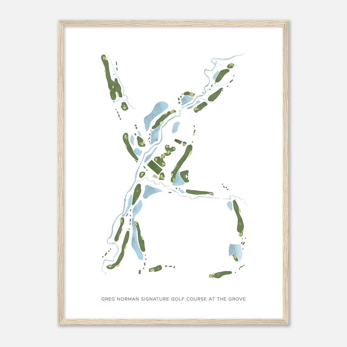 Greg Norman Signature Golf Course The Grove Tennessee Map Poster