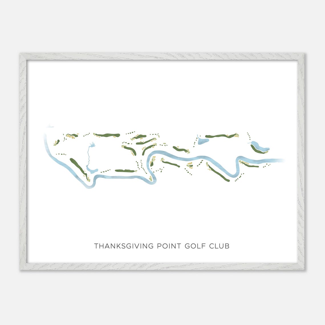 Thanksgiving Point Golf Club Modern Watercolor Course Map Poster - Image 4