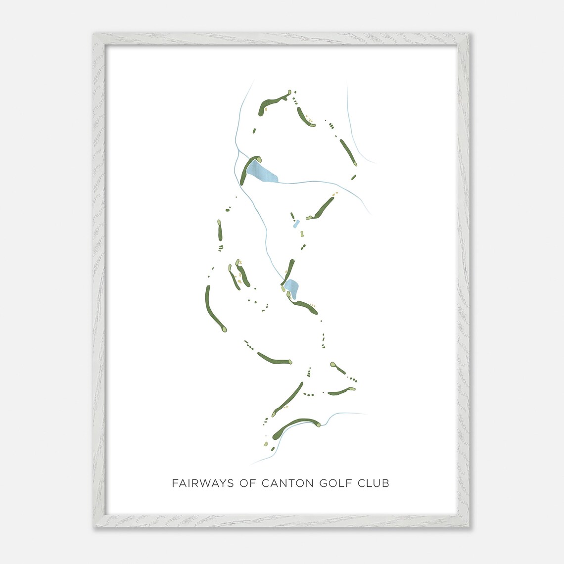 Fairways of Canton Golf Club Canton Georgia Modern Watercolor Golf Map Poster - Image 2