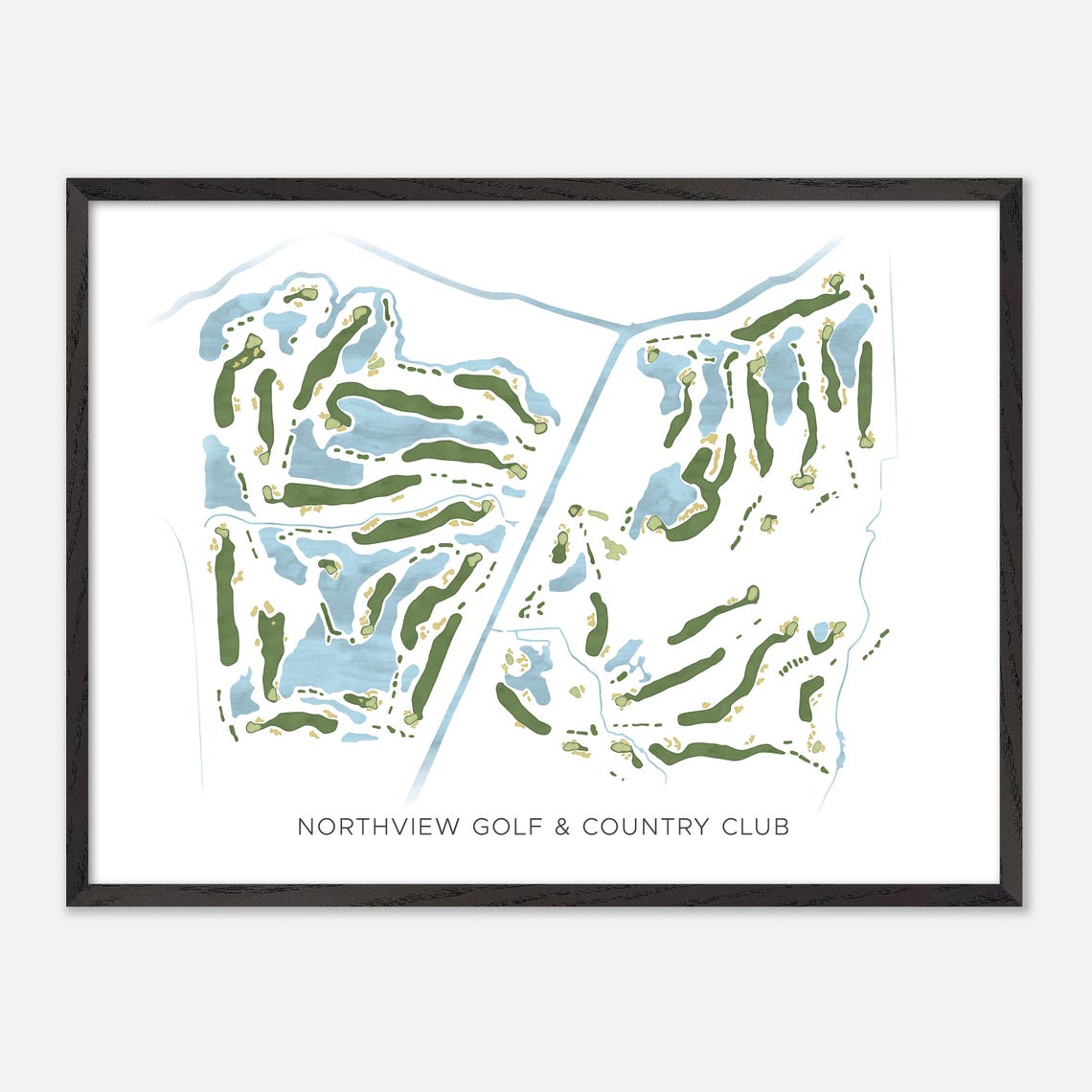 Northview Golf And Country Club Surrey Canada Golf Map Poster - Image 4