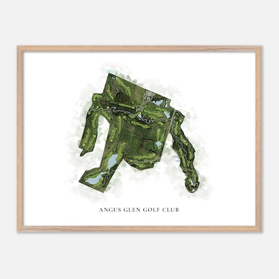 Angus Glen Golf Club Markham Canada Classic Watercolor Map Poster