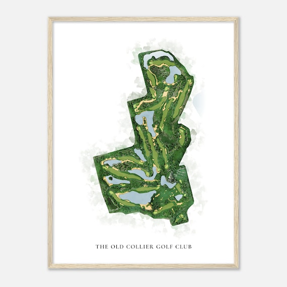 The Old Collier Golf Club Florida Classic Watercolor Golf Map Poster