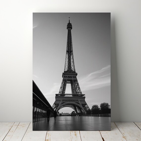 Eiffel Tower Paris Black And White Photography Landmark Poster