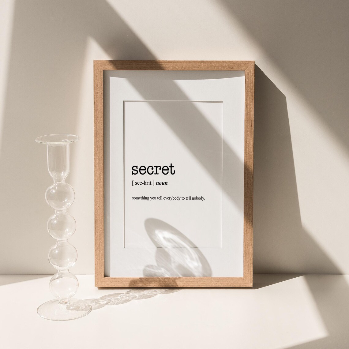 Secret Word Definition Poster Print Urban Dictionary Word Meaning Funny Gifthome Decor Typographic Posters Wall Decor Prints - Image 2