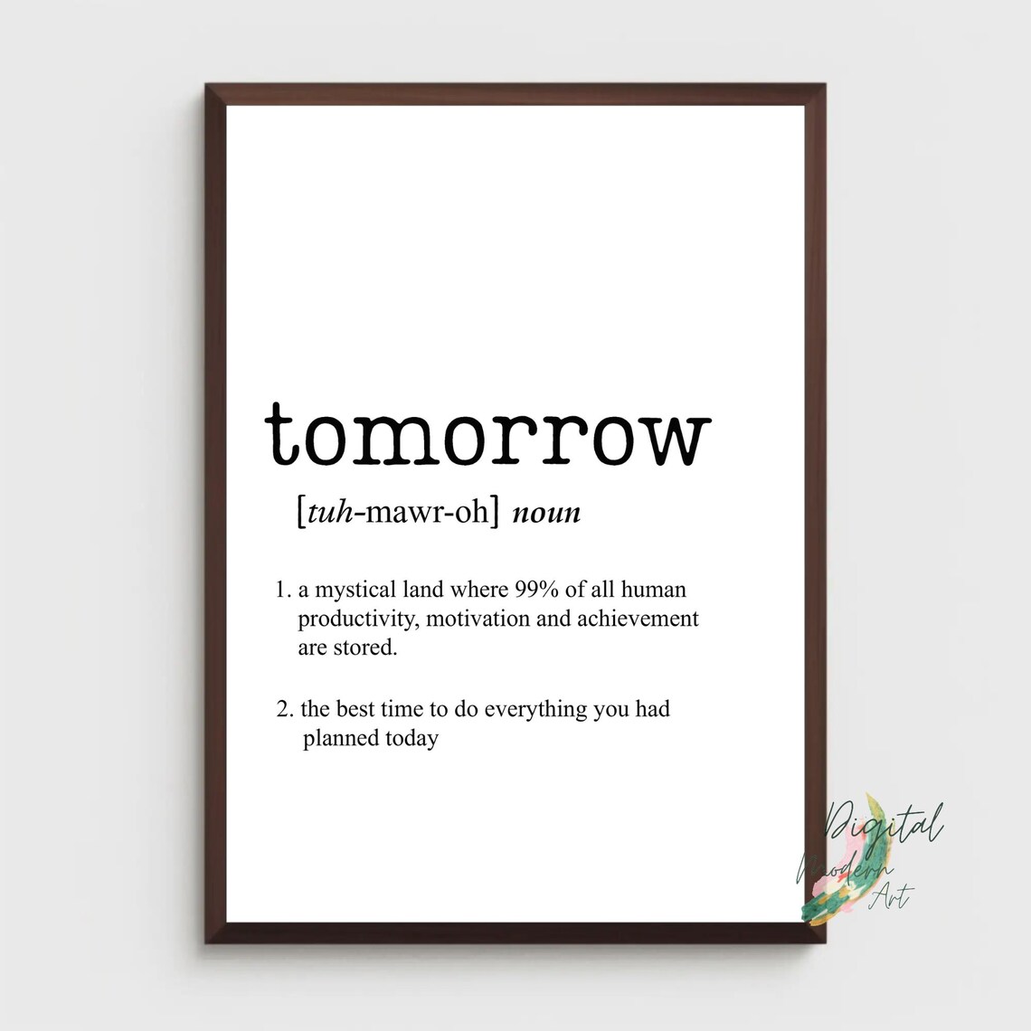 Travel Definition Inspirational Dictionary Meaning Wanderlust Art Poster - Image 2