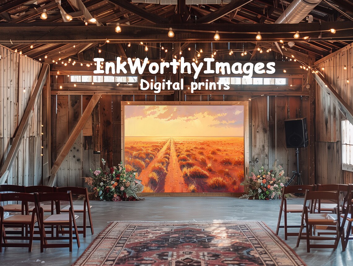 Golden Desert Road Painting, Desert Landscape Decor - Image 6