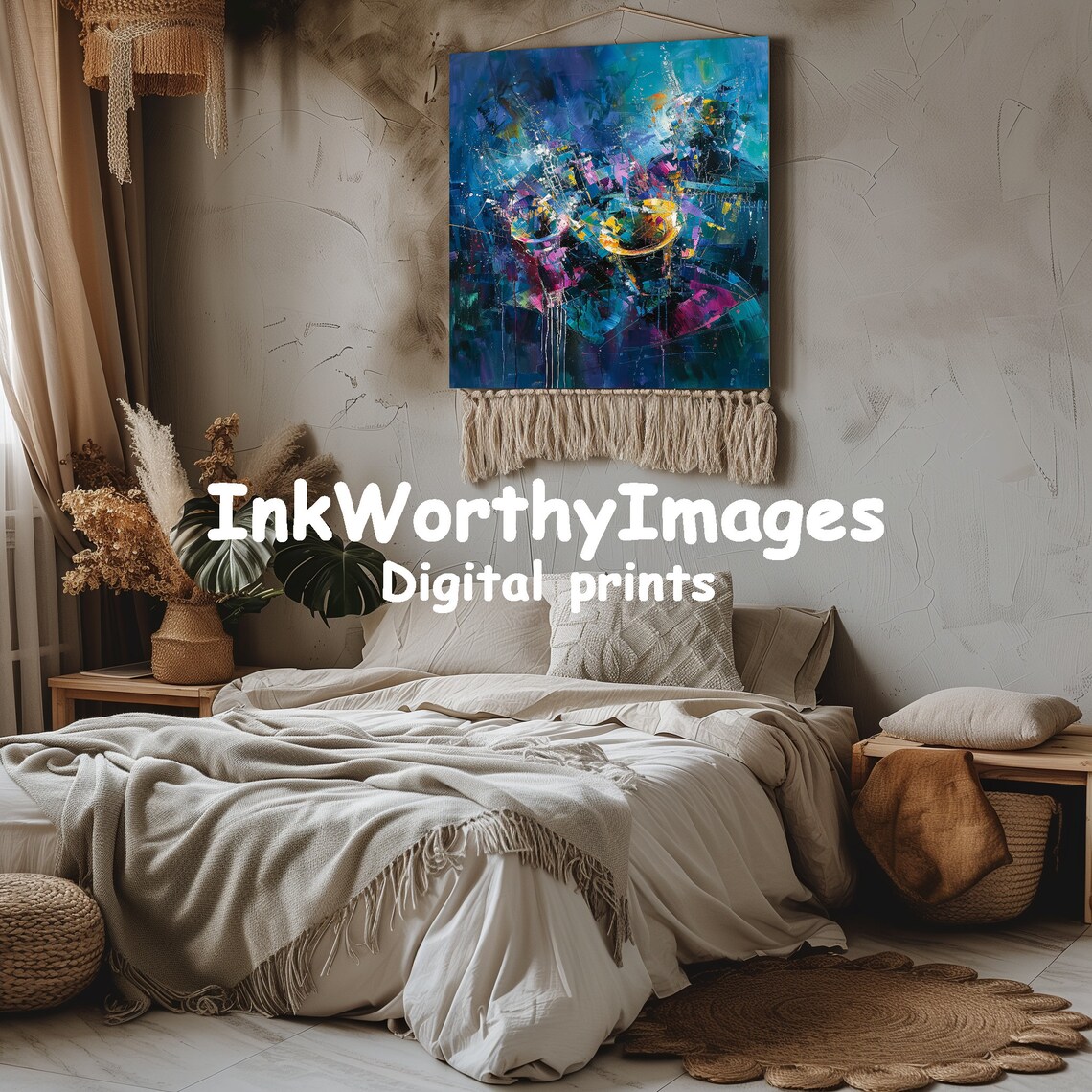 Vibrant Jazz Abstract, Colorful Music Wall Art Print - Image 5