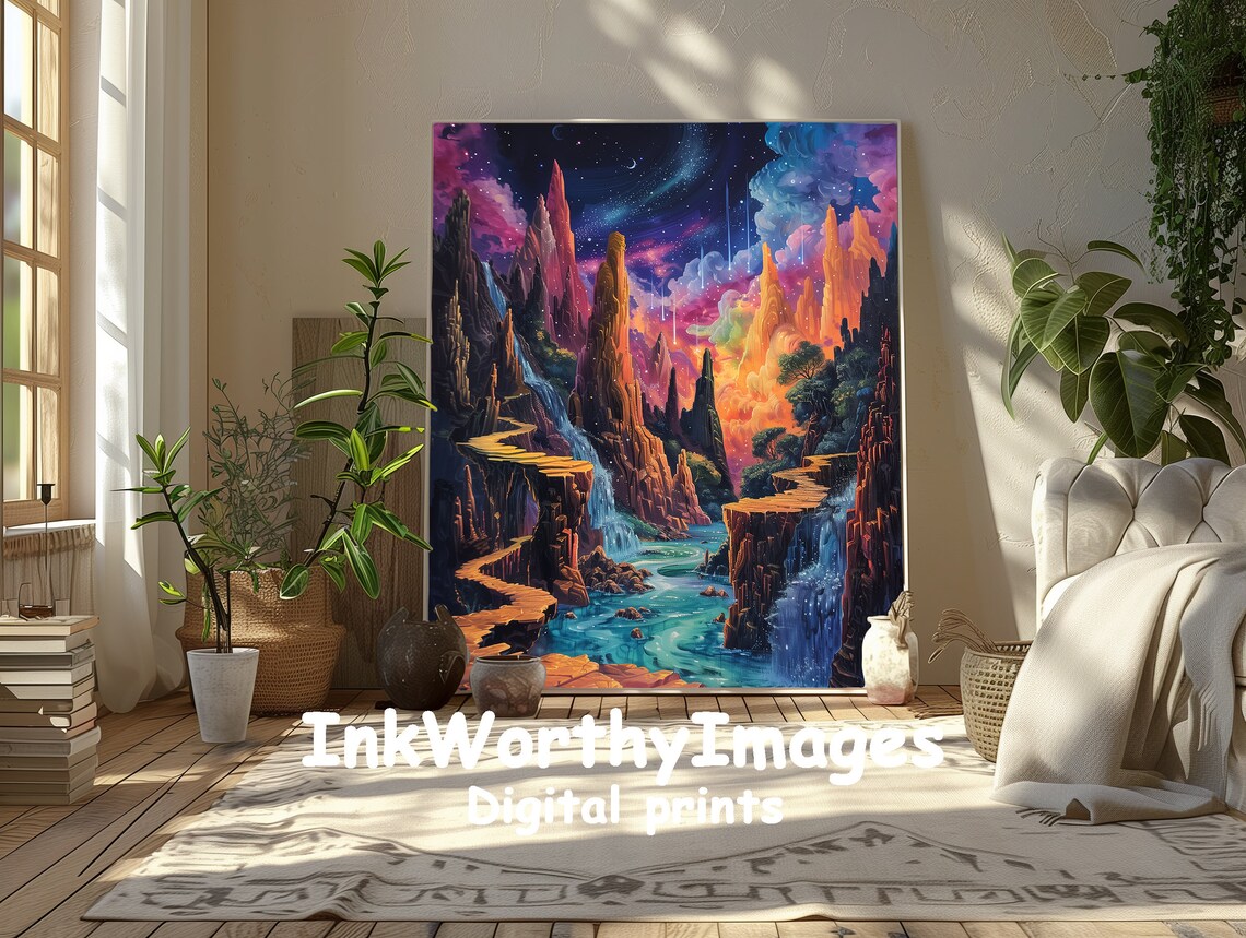 Fantasy Dreamscape, Mystical Surreal Landscape Art Print - Image 5