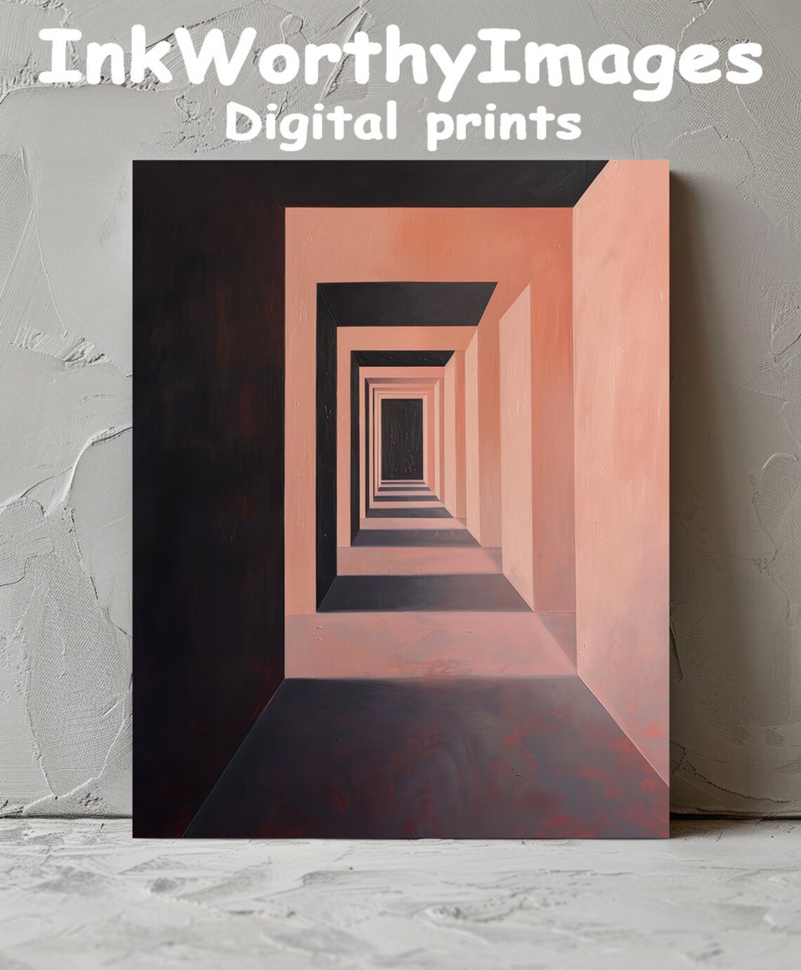 Abstract Geometric Tunnel, Minimalist Depth Illusion