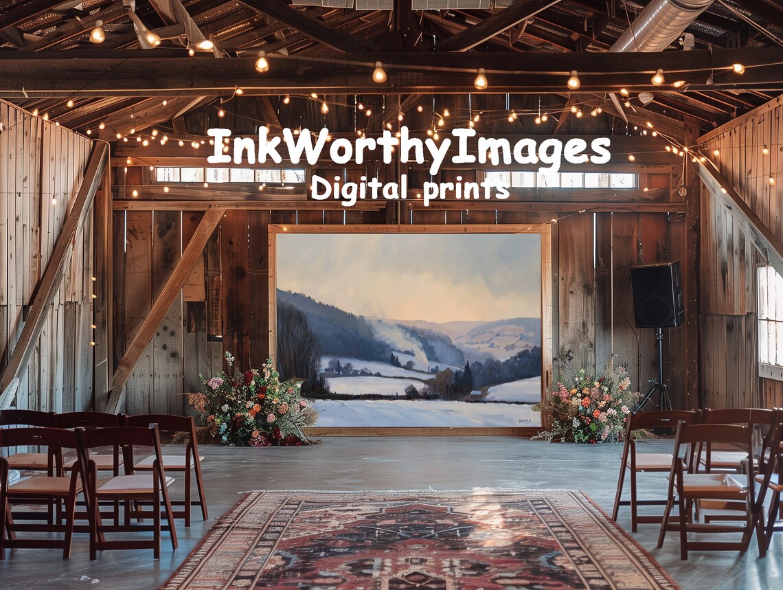 Tranquil Winter Morning Landscape, Cozy Rustic Scene - Image 6