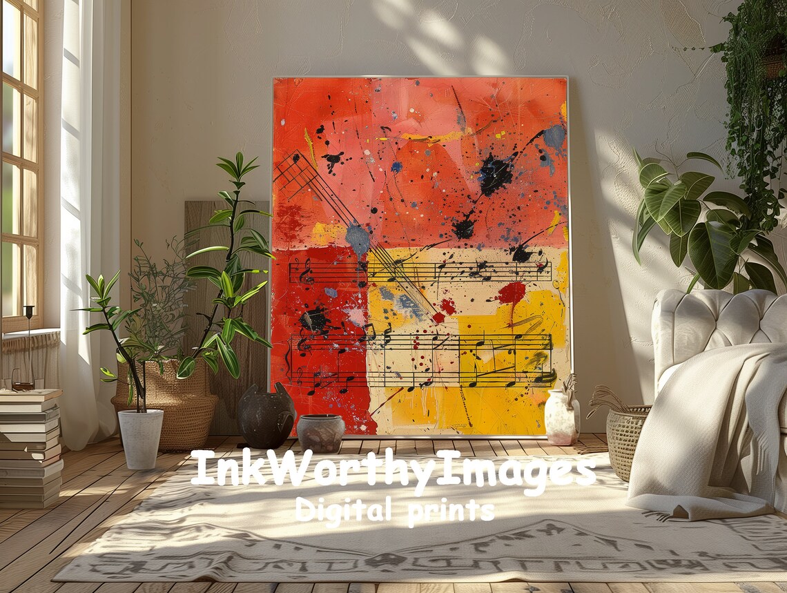 Musical Notes Abstract Art Print, Music Decor - Image 5