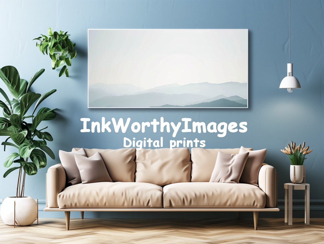 Minimalist Mountain Layers, Serene Abstract Landscape - Image 4