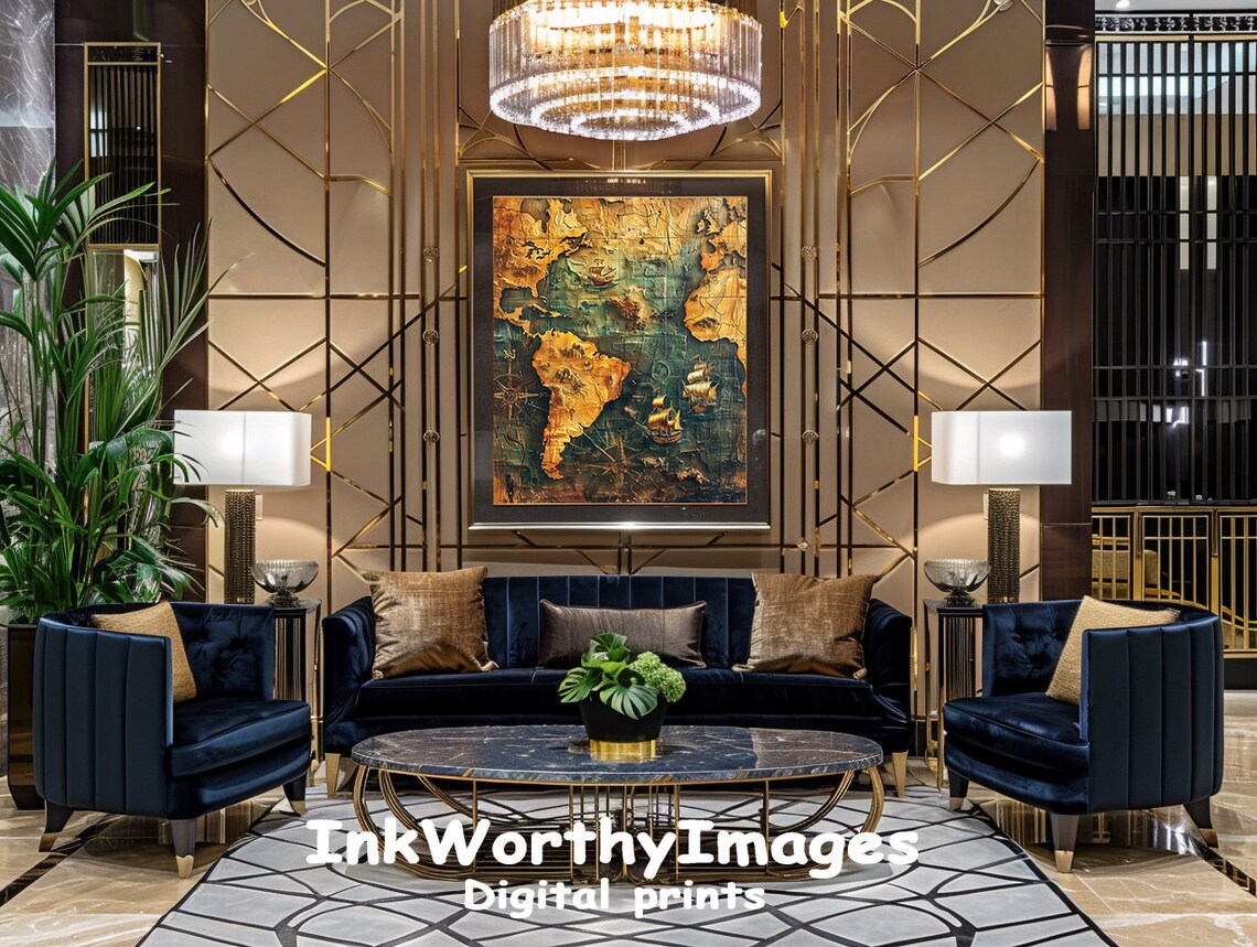 Vintage World Map Poster, Antique Nautical Map - Image 4