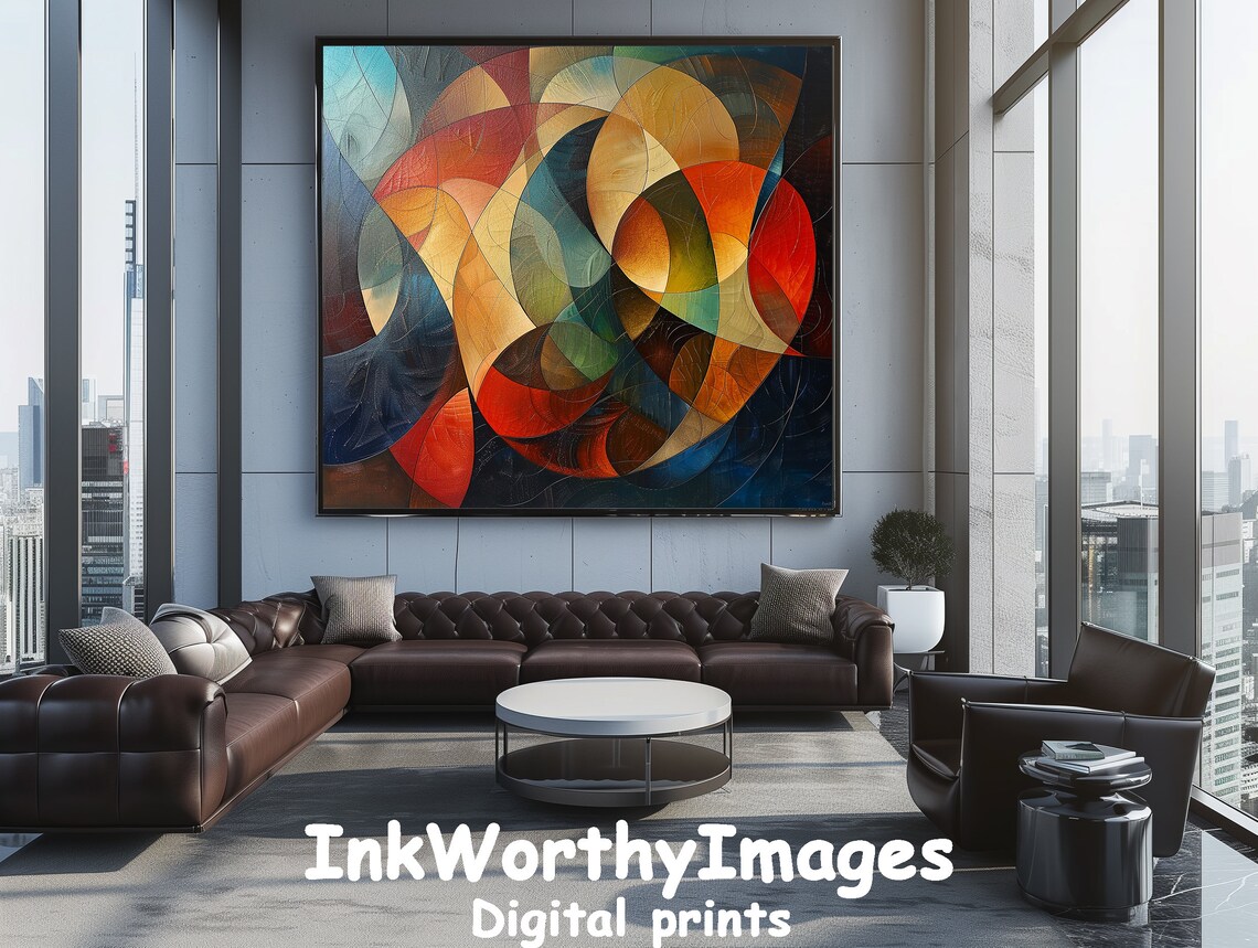 Geometric Abstraction, Modern Abstract Artwork - Image 2