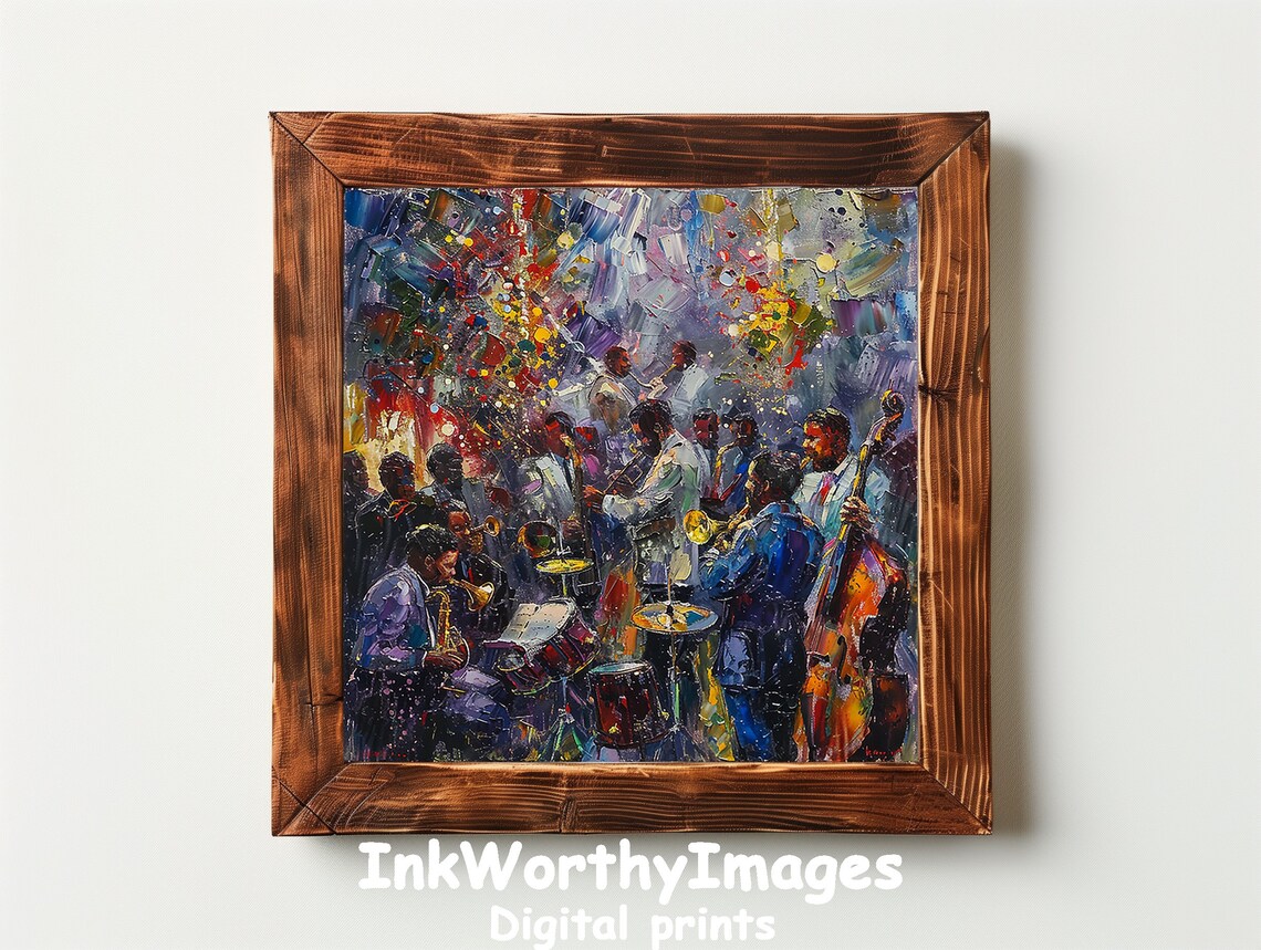 Jazz Band, Dynamic Musician Painting - Image 6